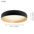 thumbnail image 2 of Xtricity - Ceiling Light with Integrated LED, 19.7" Diameter, From the York Collection, Black, 2 of 4
