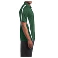 thumbnail image 3 of Mens PosiCharge Micro-Mesh Colorblock Polyester Polo Forest Green/ White X-Large, 3 of 8