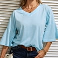 thumbnail image 4 of Birdeem Blouses à Manches Courtes Col en V Mode Décontractée pour Femmes, 4 of 10