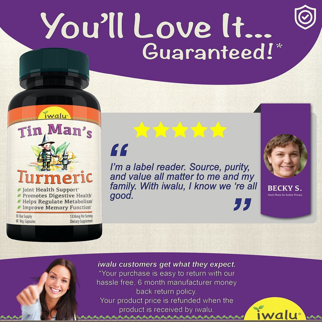 Tin Man’s Turmeric | Chondroitin Glucosamine Curcumin Complex for Joint & Mobility Support, Natural Joint Comfort, Digestive & Metabolic Wellness - 60 Capsules | NSF Certified & USA Made by iwalu