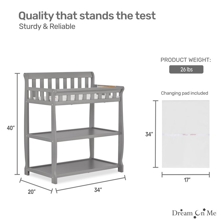 Dream On Me Ashton Changing Table, New Zealand Pinewood, inch