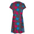 thumbnail image 5 of Viikei Women's Summer Dress Casual Short Sleeve Crew Neck Dress,Women's Casual Loose Summer Printed Short Sleeved Dress Black L, 5 of 5