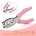 thumbnail image 3 of 5 Pieces Metal Handheld Paper Punch Single-Hole Tag Punch Set with Plastic Handle for Heart Circle Star Holes for DIY Craft Tags, 3 of 5