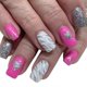 thumbnail image 1 of 24pcs Press on Nail Valentine's Day Silver Glittering Heart Artificial Nail Manicure for Parties and Romance Dates, 1 of 4
