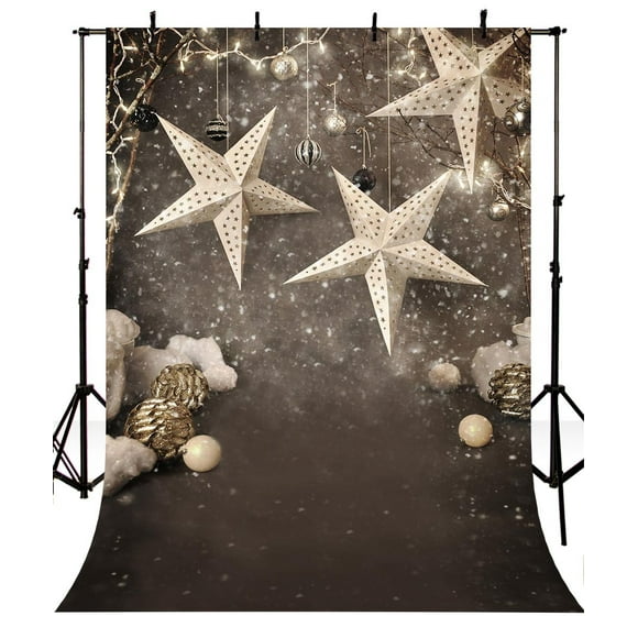 EREHome Polyester Fabric 5x7ft Chirstmas Children Photography Backgrounds Baby Shower Photo Background Snow Backdrop for Photo Studio Prop