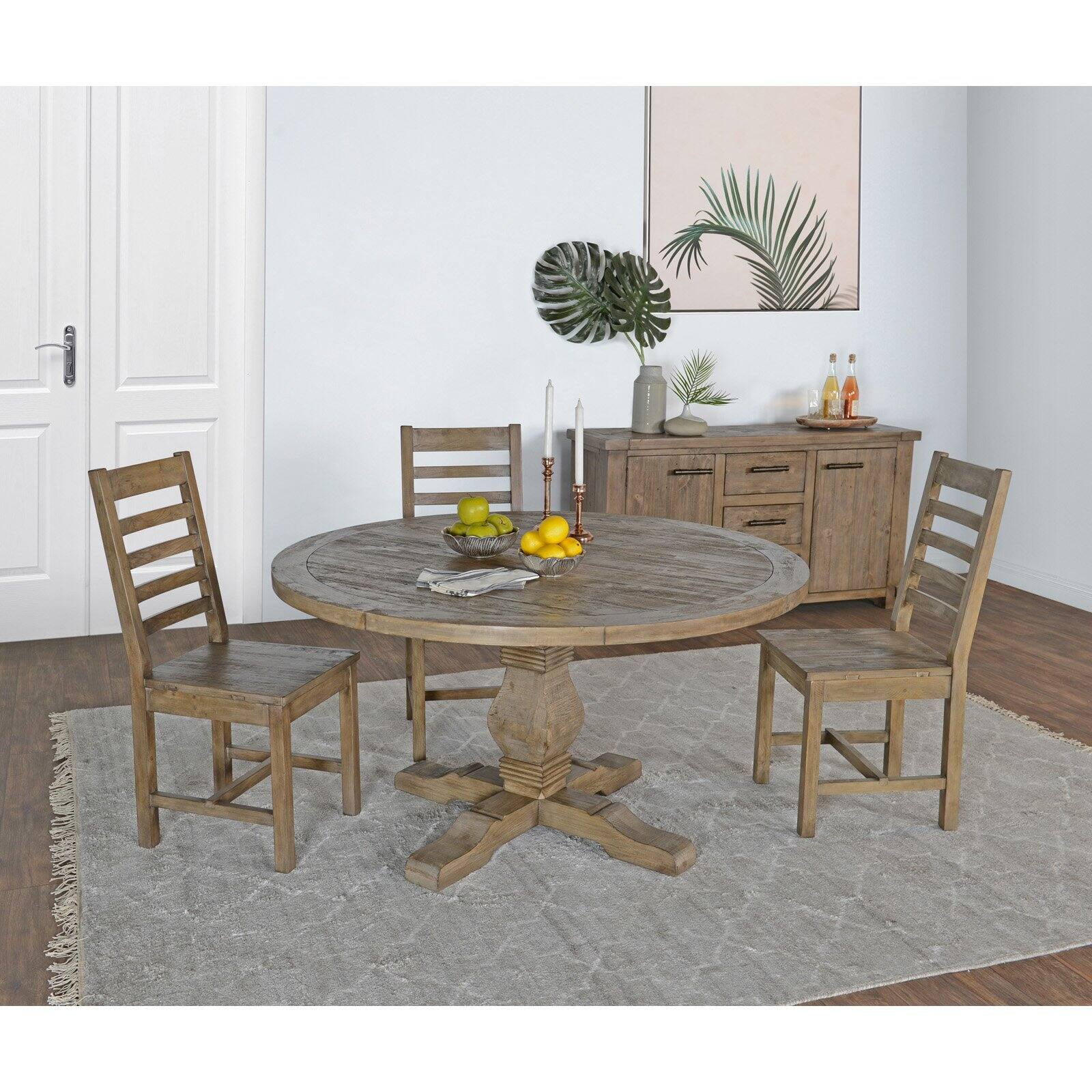 Kosas Home Quincy 55 In Round Dining, Reclaimed Pine Round Dining Table