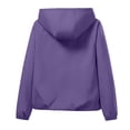 thumbnail image 5 of Zip Up Rain Jacket Women Lightweight Waterproof Hooded Jacket Casual Windbreaker Outdoor Raincoat, XL, 5 of 7