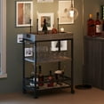 thumbnail image 5 of M optimized Bar Carts for Home, Bar Cart, Serving Cart with Wheels, 3 Tier Bar Cart with Wine Rack, Wheel Locks, 5 of 7