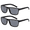 Black, variant on Rectangular Sporty Sunglasses for Men- Polycarbonate & Tinted Glasses- Ideal for Sports Activities - Brown, Blue Mirror