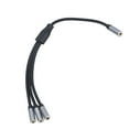 thumbnail image 1 of Cable adaptador de 3,5 mm hembra a 3 x 3,5 mm Cable divisor auxiliar estéreo de alta fidelidad chapado en oro para reproductores multimedia de computadora 3,5 1 hembra a 3 hembra, 1 of 12