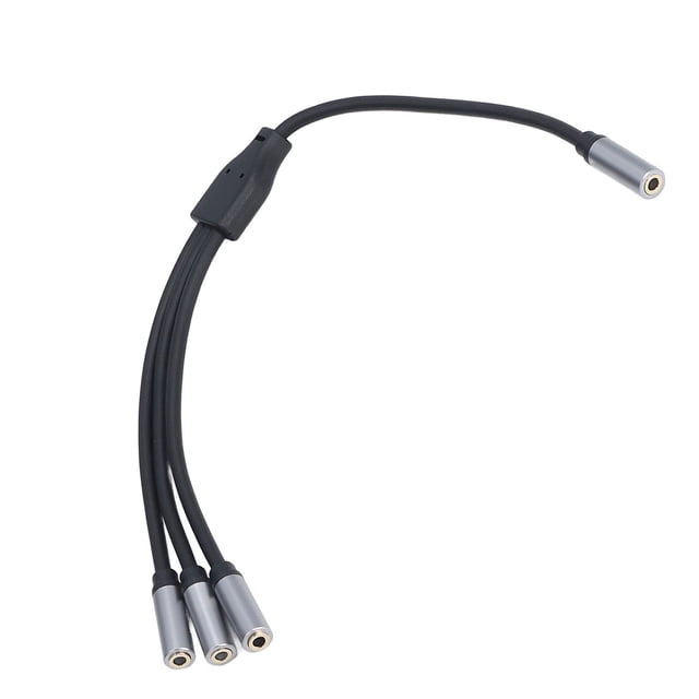 Cable adaptador de 3,5 mm hembra a 3 x 3,5 mm Cable divisor auxiliar estéreo de alta fidelidad chapado en oro para reproductores multimedia de computadora 3,5 1 hembra a 3 hembra
