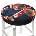 thumbnail image 3 of Saiise Chucky Print Round Bar Stool Covers,Washable Elastic Stool Cushion Slipcover for Dia.12-14" Chair, 3 of 7
