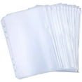 thumbnail image 1 of 12pcs Binder Pockets A5/A6 Size 6 Holes Binder Zipper Folders for 6-Ring Notebook Binder Loose Leaf Bags, Waterproof PVC Pouch Document Filing Bags, 1 of 7