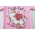 thumbnail image 3 of Little Hand Toddler Girl Pajamas Set Cat Summer Kids Pjs Cotton Sleepwear 5T, 3 of 7