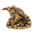 thumbnail image 2 of Zeus Resin Feng Shui Toad Luck Fortune Ornament Home Office Business Decorative Craft, 2 of 6