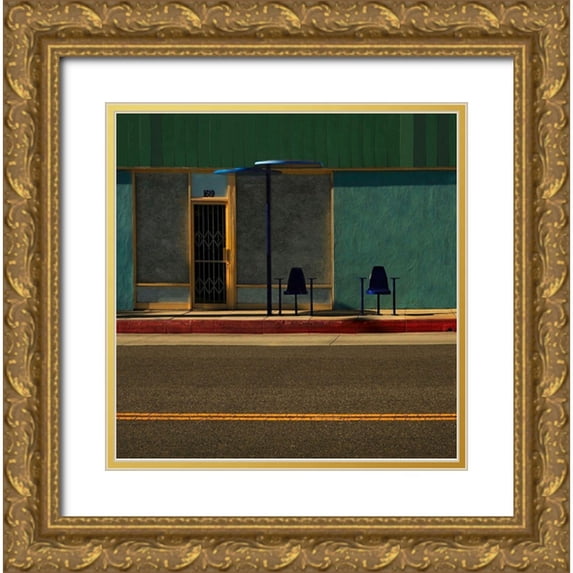 Labagnara, Roxana 15x15 Gold Ornate Wood Framed with Double Matting Museum Art Print Titled - Santa Monica Boulevard