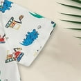 thumbnail image 4 of eczipvz 3t Summer Clothes Boy Toddler Baby Boy Clothes Shorts Set Dinosaur Print Shirt Short Sleeve Top Solid Shorts Summer Outfit Sky Blue 3-4 Years, 4 of 6