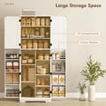 thumbnail image 4 of HOMCOM Armoire de Garde-Manger, Armoire de Rangement 64 Pouces avec Tablettes Ajustables, Blanc, 4 of 10