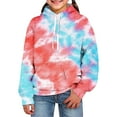 thumbnail image 2 of FhsagQ Sweatshirts for Girls 12-14 3D Visual Digital Printed Children's Hoodie Tie Dye Printed Children's Hoodie Pullover Sweatshirt Zip up Hoodies for Girls Red 5-6 Years, 2 of 3