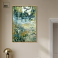 thumbnail image 3 of Green Moss Monet Garden Green Abstract Canvas Wall Art by Art Remedy, Gold Floater Frame, 30"x45", 3 of 7