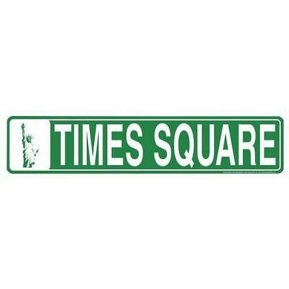 TIMES SQUARE STREET SIGN 24 X 5" EMBOSSED METAL NEW YORK ROAD BROADWAY THEATER