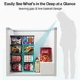thumbnail image 4 of 5 Pack Freezer Organizers Stackable Bins Refrigerator Storage Basket Wire Drink Organizer Metal Texture for Meat Fish, 4 of 17