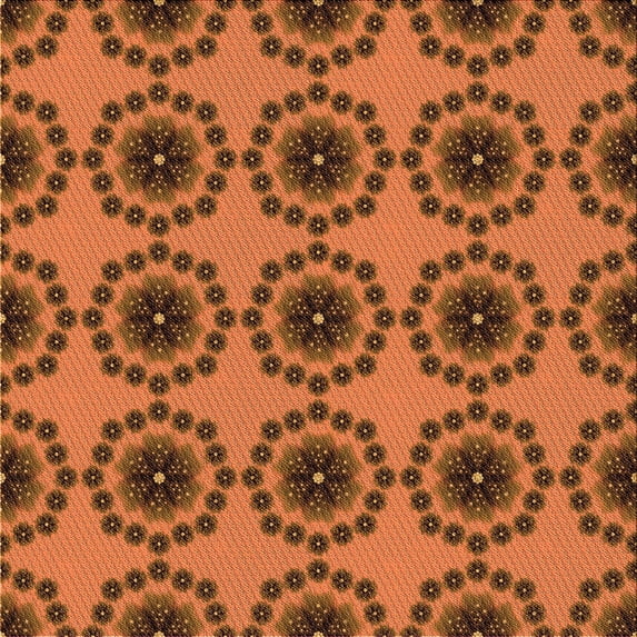 Ahgly Company Machine Washable Indoor Square Transitional Neon Orange Area Rugs, 4' Square
