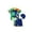 C255/Navy358, variant on Rggeeun Baby Boys Swimsuit Set 2Pc Cartoon Cool Dinosaur Pattern Short Sleeve Crew Neck Top & Elastic Waist Wide Leg Swim Trunks for Summer Holiday Beach Versatile Swim Wear,Blue,5-6 Years