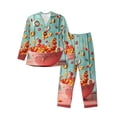 thumbnail image 1 of Balery Floating Colorful Cereal Pijama para Hombre de Dos Piezas con Manga Larga, Conjunto de Dormir y Descanso Suave con Bolsillos-Large, 1 of 7