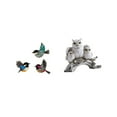thumbnail image 6 of CarpNettore Wooden Bird Wall Art and Owl Figurines Sculpture for Garden Study Room Farmhouse Living Room Office Cabinet Decor Nightstand Hanging, 6 of 8
