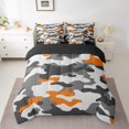 thumbnail image 2 of Erosebridal Grey Camouflage Bedding Sets King Size,Abstract Geometric Bed in a Bag King size,Breathable Reversible Bedding King Size,Teenager Bedroom Decor,7 Pieces, 2 of 5