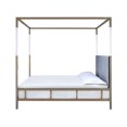 thumbnail image 5 of ACME Raegan Queen Bed in Gray Velvet & Antique Brass, 5 of 5