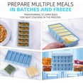 thumbnail image 6 of Silicone Freezer Tray with Lid, 6-Pack Multicolor 1/2 Cup Portion Cubes for Meal Prep Soups Sauces, 6 of 6