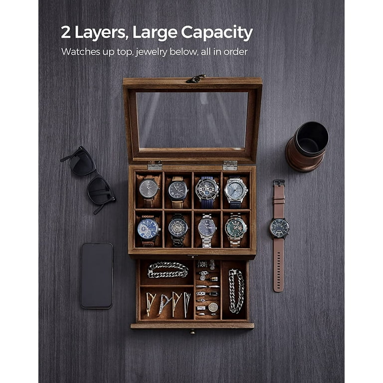 Glass watch display case cheap