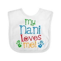 Inktastic My Nani Grandma Loves Me Boys or Girls Baby Bib