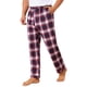 thumbnail image 4 of Pantalones de dormir INSPIRE CHIC para hombres, cintura elástica con cordón, pijamas de cuadros casuales 32 Rojo, 4 of 6