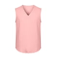 thumbnail image 5 of Ahabrexf No Sleeve Shirt Men Solid Color V Neck Vintage Worn Corners Breathable Beach Vacation Tank Top, 5 of 8
