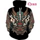 thumbnail image 3 of Sudadera con capucha con estampado 3D de samurái japonés, sudadera con personalidad, ropa de calle de hip hop, sudaderas con capucha estilo Harajuku para hombre, 3 of 5