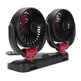 thumbnail image 1 of Dual Head Car Fan, Adjustable Wind Speed, 2 Speed Levels, 360 Degree Rotation, Suitable for Sedan SUV RV Truck, with Portable Vehicle Cooling Fan, 1 of 7