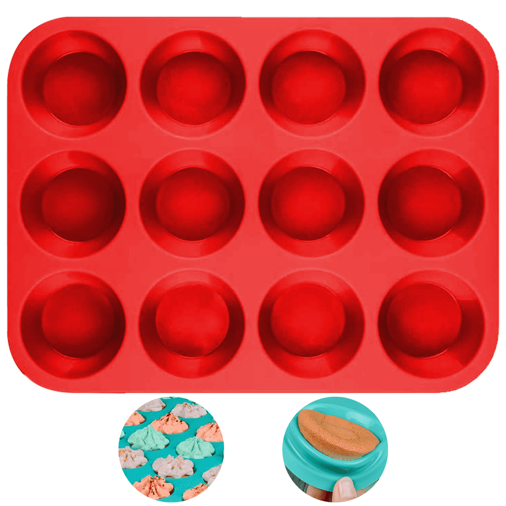Corn Bread 12 Cavitie Details about   Premium Non-Stick Bakeware Muffin Top Baking Pan for Eggs 