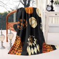 thumbnail image 2 of Halloween Patterned Pumpkins (2) Blanket,Comfortable Soft Flannel Throw Blanket,All Season,Warm Lightweight Blankets for Sofa Bed Couch Living Room Chair,60"x80", 2 of 4