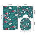 thumbnail image 3 of Dark Teal Christmas Village Pattern Bathroom Rugs Sets 3 Piece,Toilet Cover Set,Absorbent Non Slip Bathroom Mats Sets with U-Shaped Contour Rug Toilet Rug Set, 3 of 5