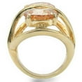 thumbnail image 4 of Gold Brass Ring with AAA Grade CZ in Champagne for Women Champagne Stone Color Style 0W314 Size 10, 4 of 5