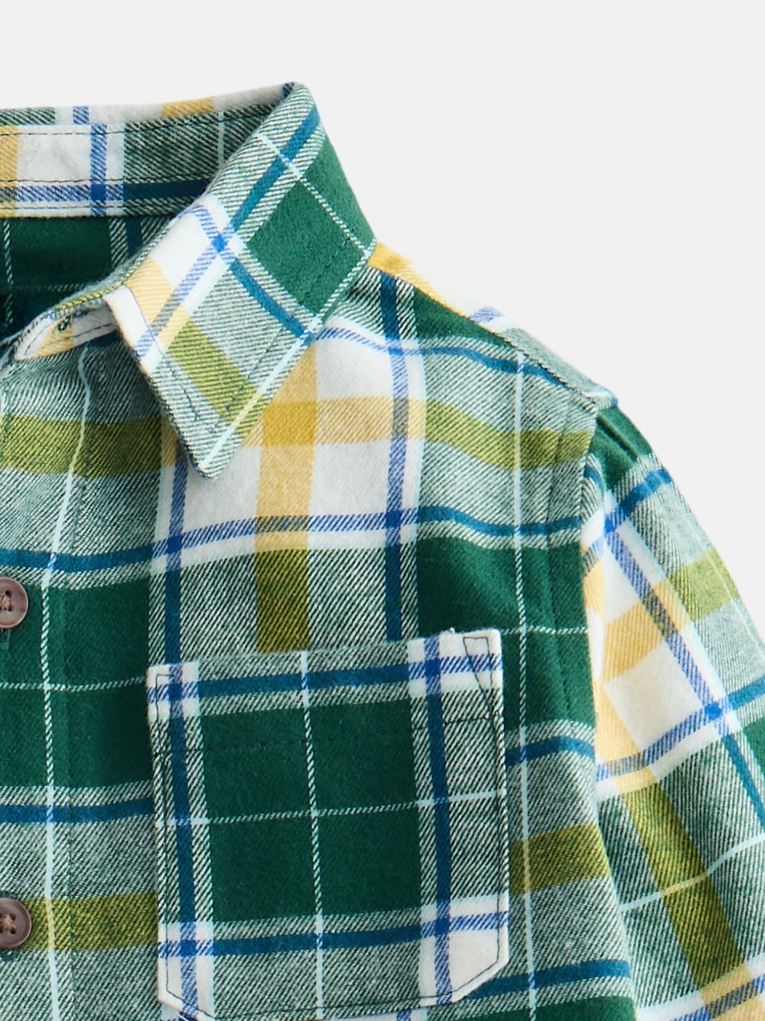 Wonder Nation Toddler Boys' Flannel Shirt with Long Sleeves, Sizes 12M-5T