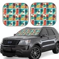 thumbnail image 1 of Balery Colorful Hawaii Palms Parasol para parabrisas de coche de 2 piezas | Parasol plegable para parabrisas delantero de coche para la mayoría de sedanes-Small, 1 of 6