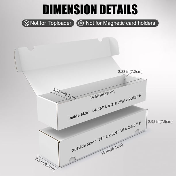 6-Pack 1100 Count White Corrugated Cardboard Bulk Trading Card
