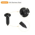 thumbnail image 4 of #6 x 1/2" Tornillo autorroscante de cabeza plana Phillips, 50 piezas - Tornillo de cabeza redonda de acero inoxidable 304 (Negro), 4 of 6