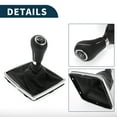 thumbnail image 4 of Unique Bargains 6 Speed Manual Gear Shifter Knob W/ Cover para Mercedes-Benz C-Class Palanca de cambios de automóvil Negra Plástico Cuero sintético 1 Pc, 4 of 6