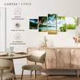thumbnail image 4 of Elephant Stock Sunny Seychelles Beach Trees Wall Art - Horizontal Multi Panel Canvas - Living Room Wall Decor - Beach Multi Panel - Yellow And Green Decor - 29" x 12", 4 of 4