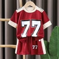 thumbnail image 2 of MEZZALL Boys Summer Outfit Sets O-Neck Short Sleeve T-Shirts With Shorts Two Piece Sportswear Leisure Clothes Sets, 2 of 3